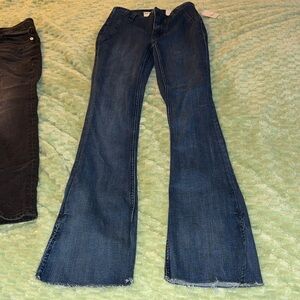 Free People Dark Blue Flare Jeans